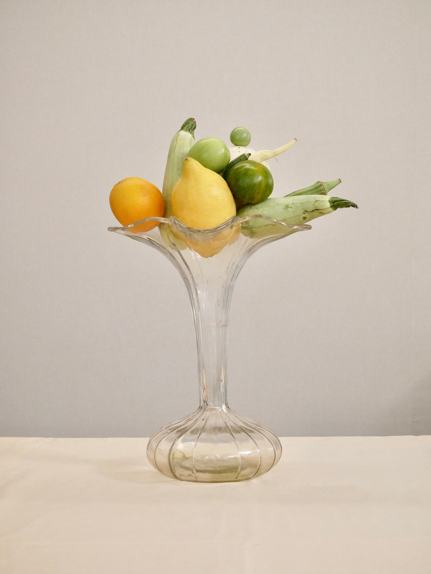 Lily Pressed Glass Vase