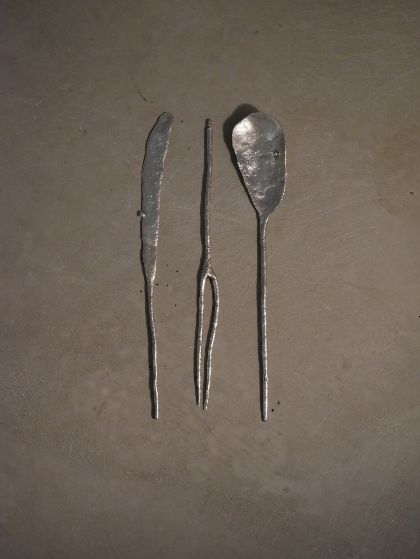 Art object silver cutlery by Florian Clemens Meier