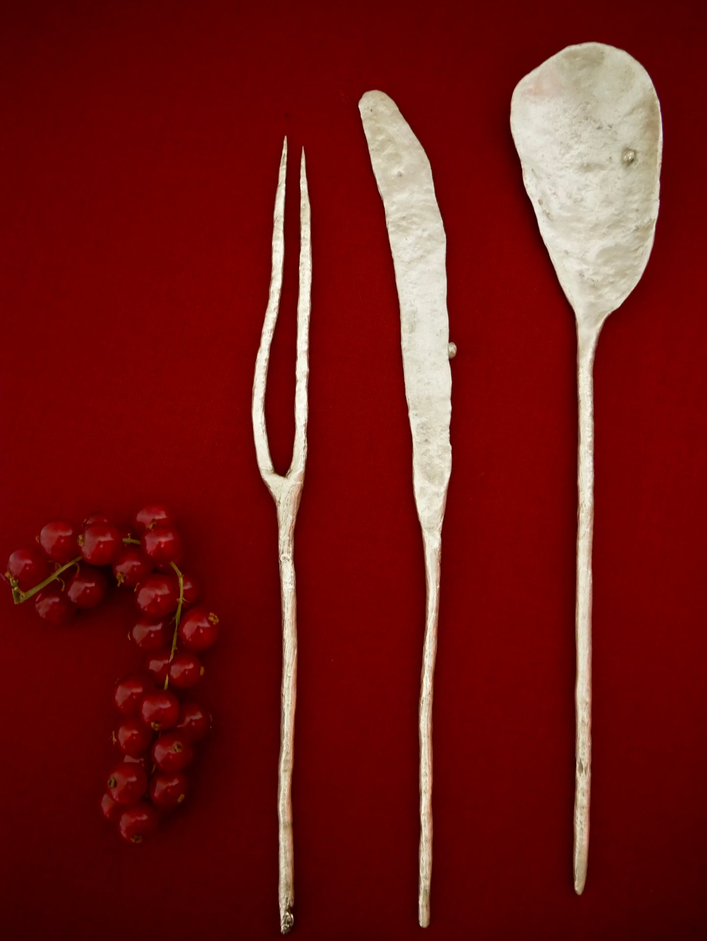 Art object silver cutlery by Florian Clemens Meier