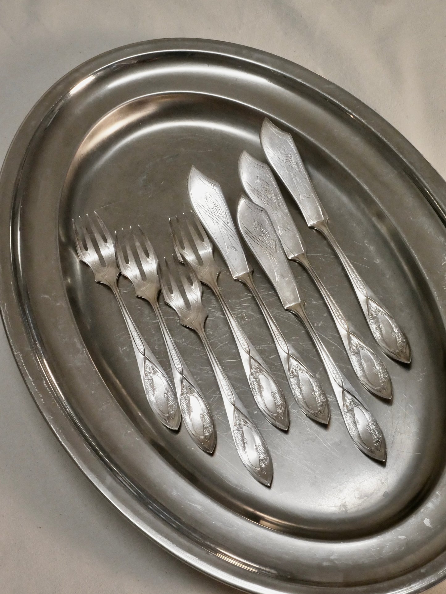 Fish cutlery set, 4 people | Art Nouveau