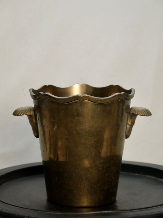 Wine cooler - brass, shell handles