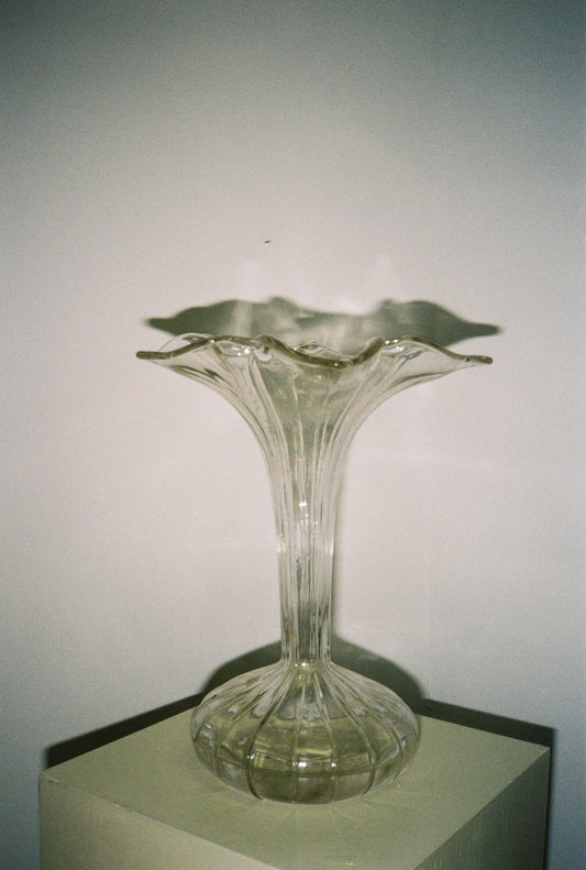 Lily Pressed Glass Vase