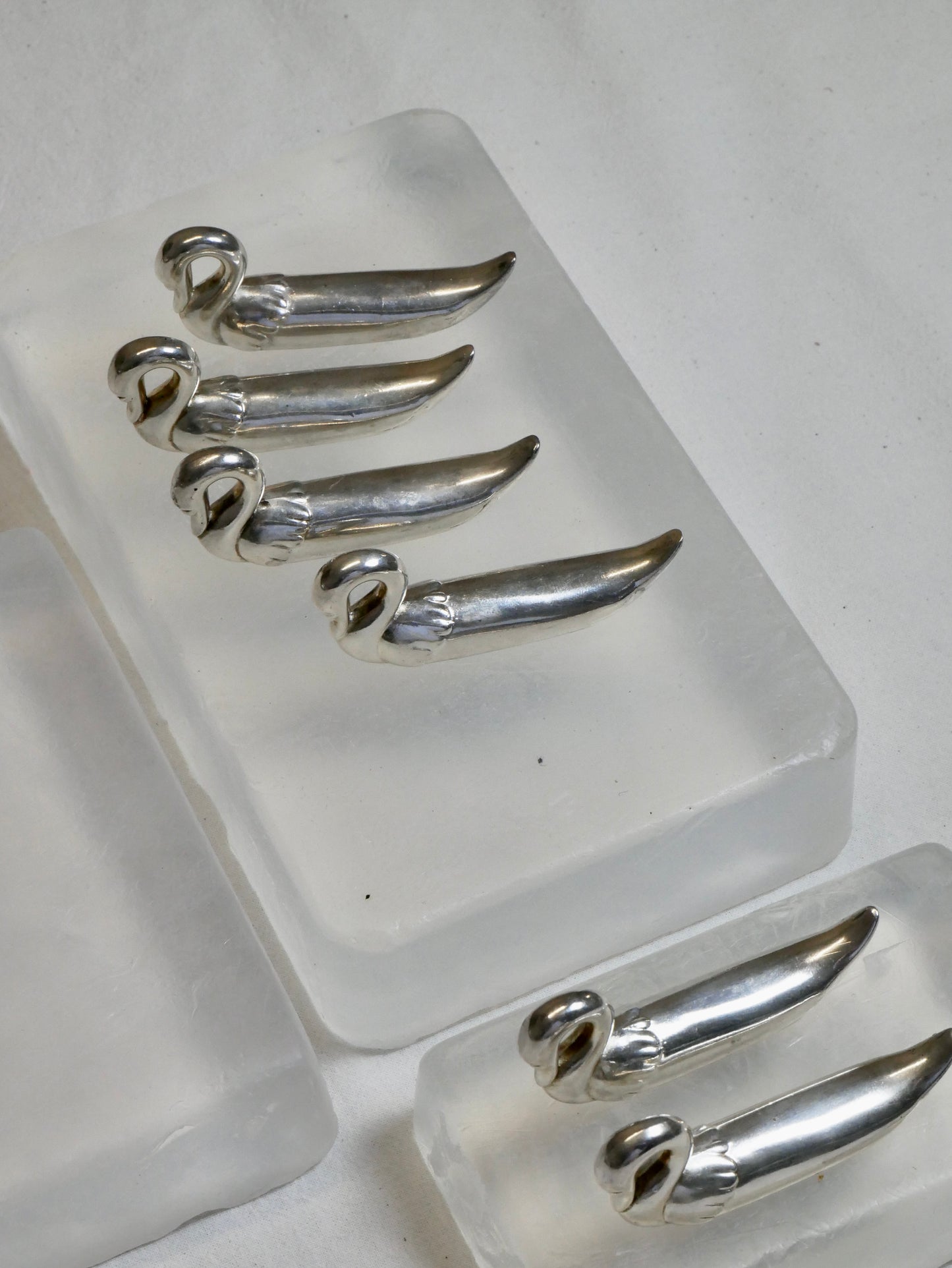 Six Swan Knife Rests